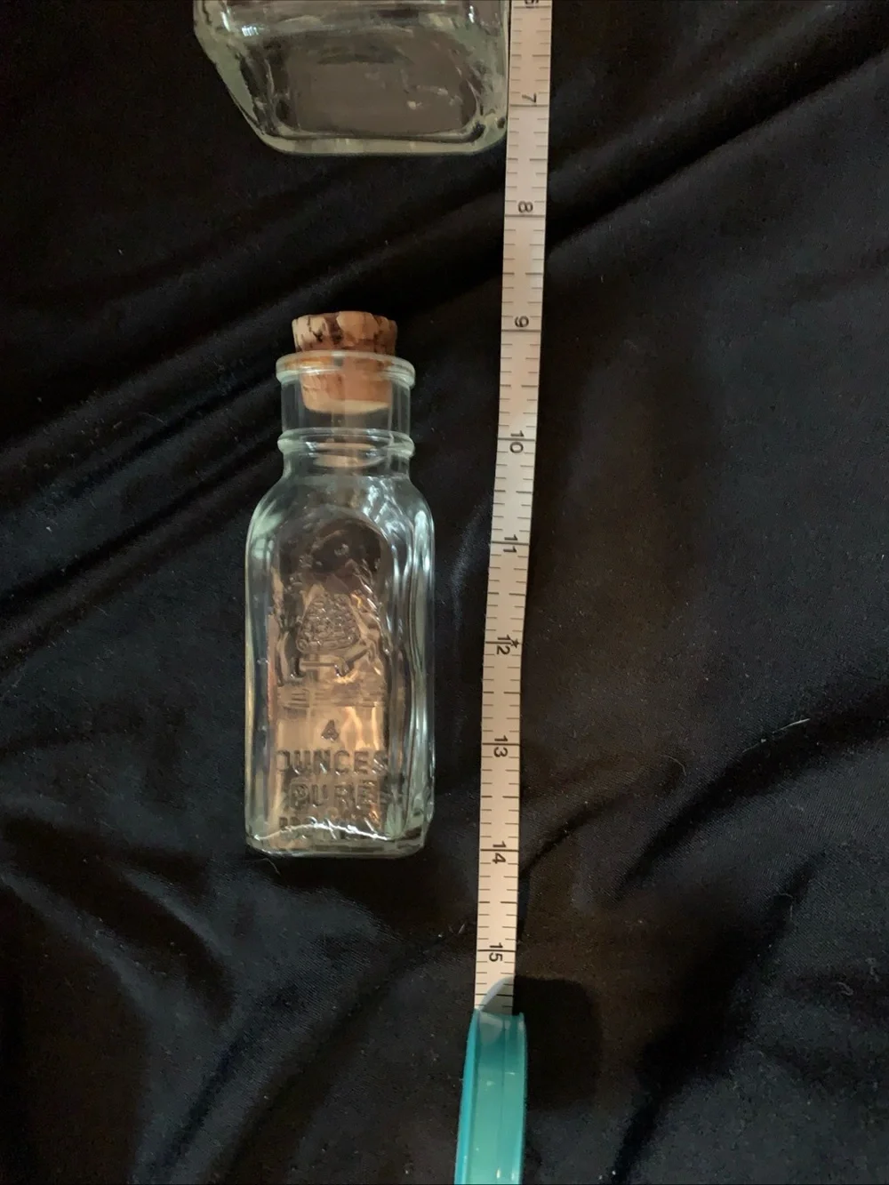 Vintage-Style Clear Glass Honey Bottles with Cork Stoppers - Set of 5